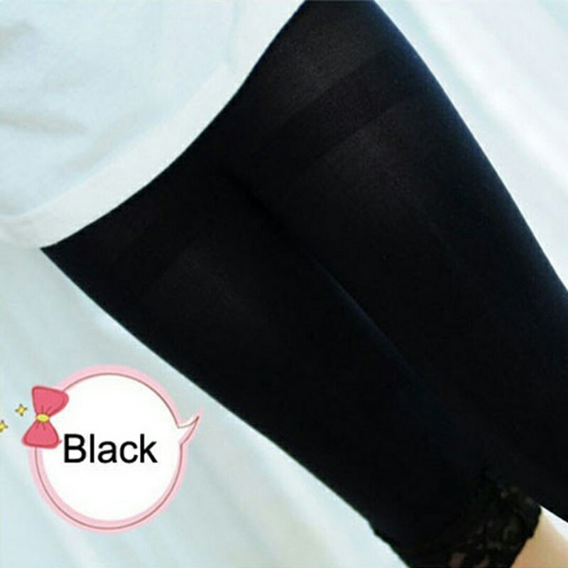 Pige leggings efterår forår stretch børn blonde leggings skinny capris bukser elastisk fløjl elastiske leggings pige bukser: Sort