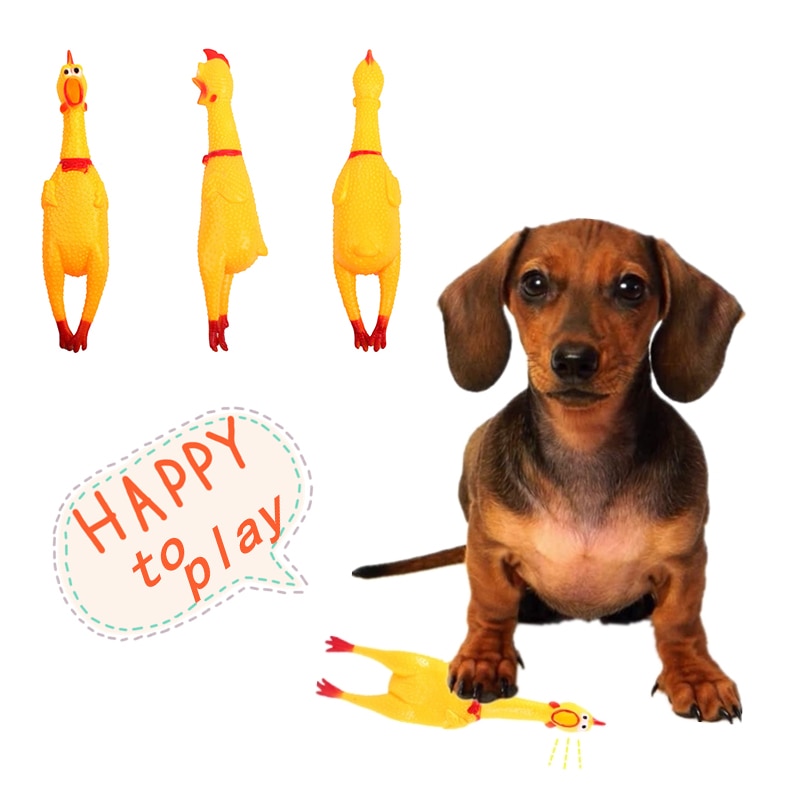 Funny Screaming Kip Huisdieren Hond Speelgoed Squeeze Piepende Sound Funny Speelgoed Veiligheid Rubber Voor Honden Katten Molaire Kauwen speelgoed