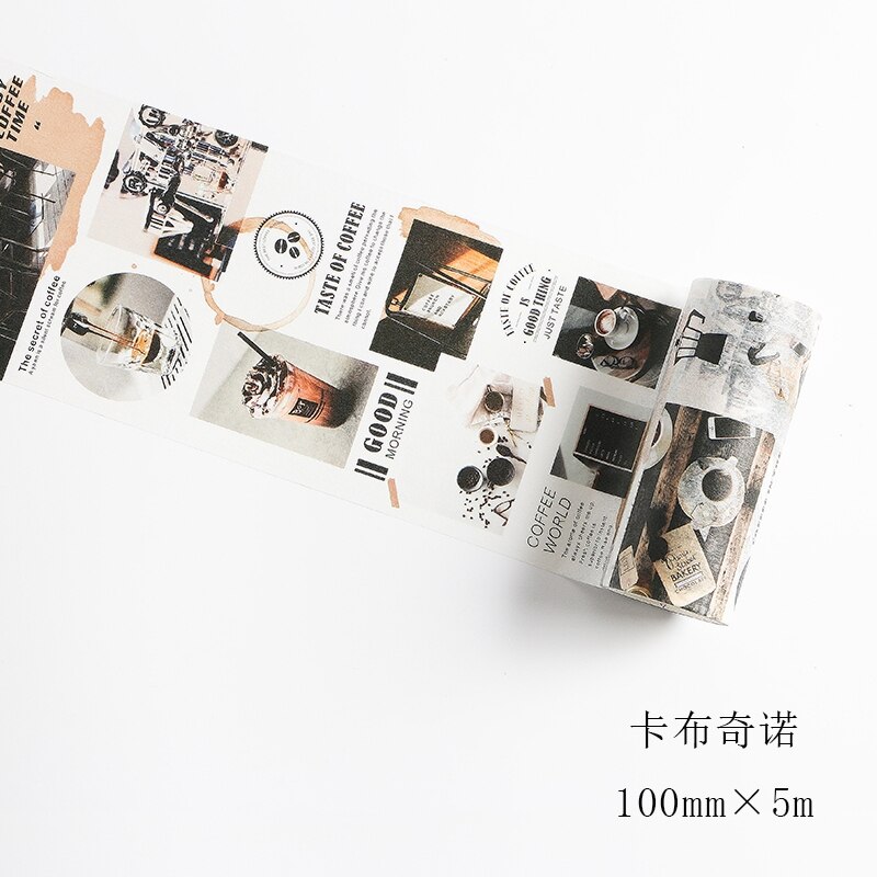 Digital kalender postkort rejser washi tape selvklæbende malertape gør-det-selv scrapbog sticker etiket japansk