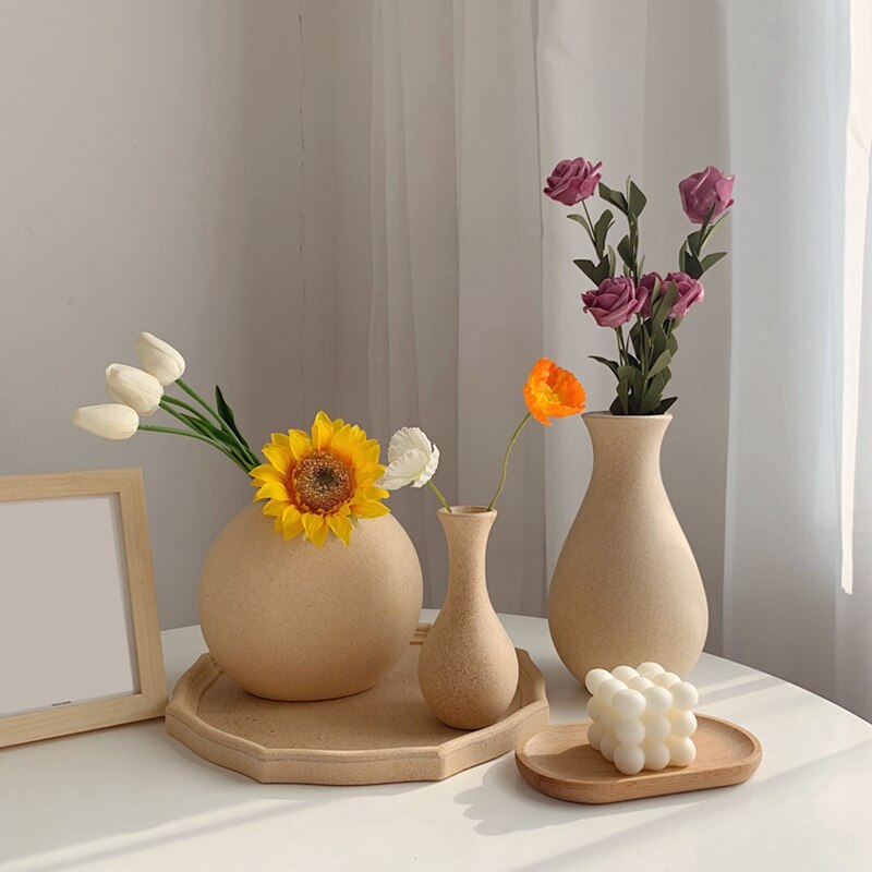 Ins træ miljøvenlig vase blomsterarrangement flaske desktop dekorative vaser enkle praktiske bordpynt boligindretning