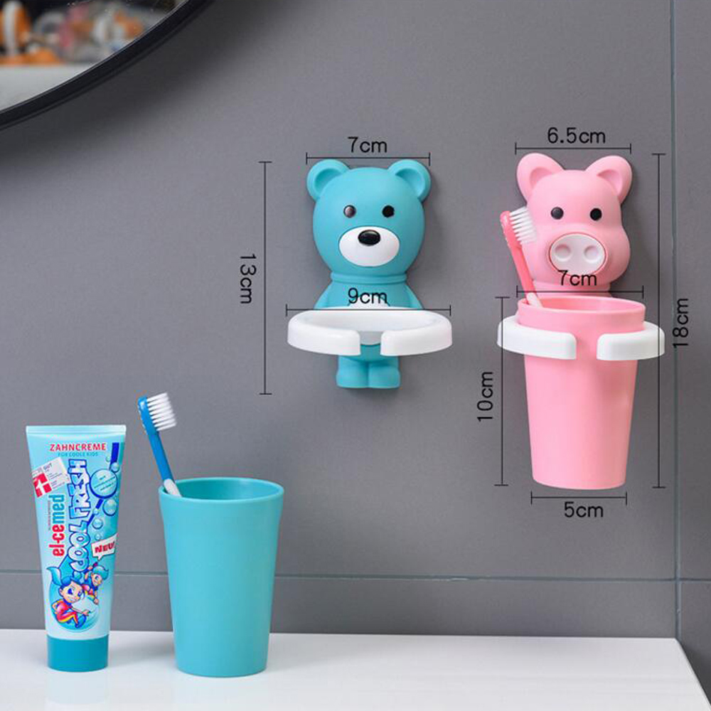 Taza de enjuague bucal de dibujos animados para niños, bonito vaso de agua, soporte para cepillo de dientes, taza para cepillo de dientes, juego de lavado anti-aceptacion
