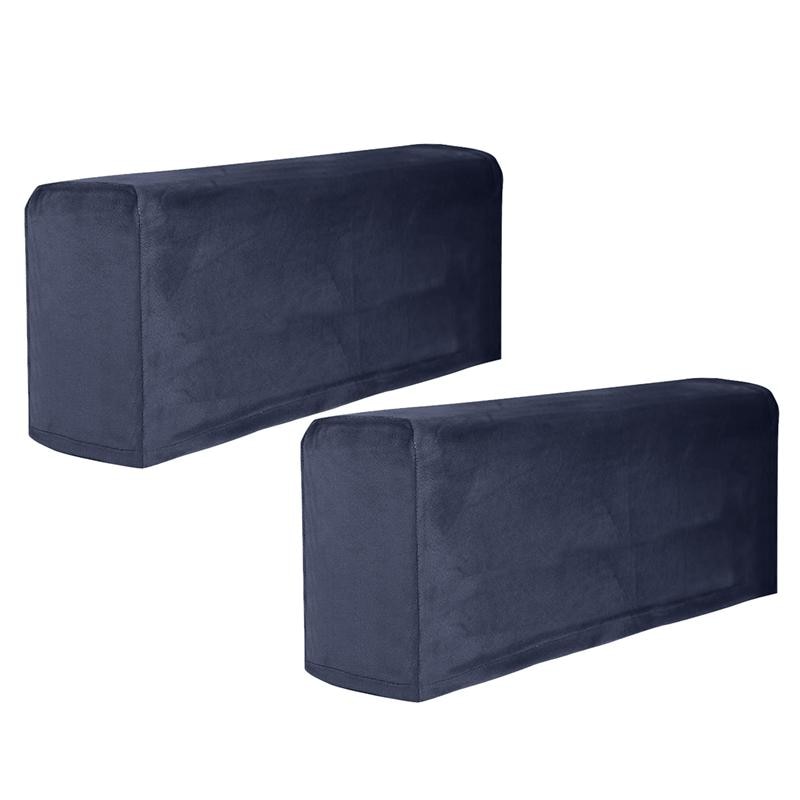 2 stk universal sofa armlæn betræk til stue elastisk armlæn beskytter ensfarvet sofapudebetræk （ 45 x 16 x 20 cm）