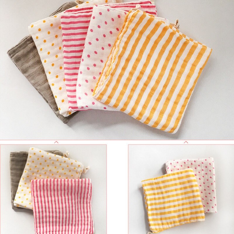 1 unids/lote, pañuelo cuadrado para bebé, toalla de de frutas de 28x28cm, toalla de muselina de algodón para cara infantil, paño de limpieza, algodón de Bambú