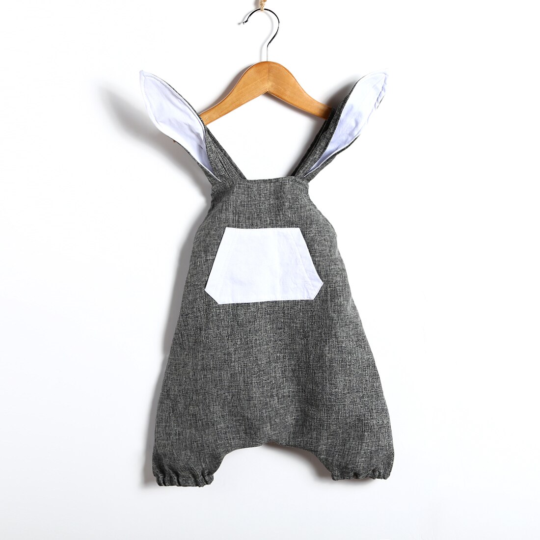 2018 Capretti Appena Nati Del Bambino Della Ragazza Dell'orecchio di Coniglio Pagliaccetto Tuta SleevelessTutu Vestito Vestito Carino Estate Vestiti 3D-4Y: Grigio / 3T