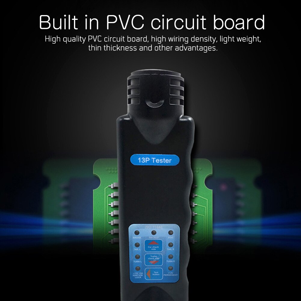 13 Pin 12V Auto Vrachtwagen Trailer Socket Tester Bedrading Circuit Licht Met 2 Adapter