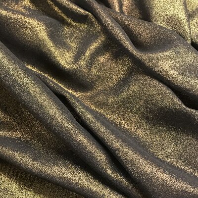 Bling Soft Chiffon Fabric Bronzed Summer Fabric Shiny Costume Cosplay Material: BLACK