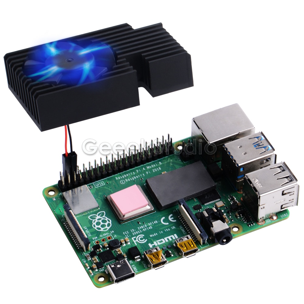 Nieuw In Voorraad! Cnc Extreme Koelventilator Heatsink Kit Voor Raspberry Pi 4B/3B +/3B Plus/3B