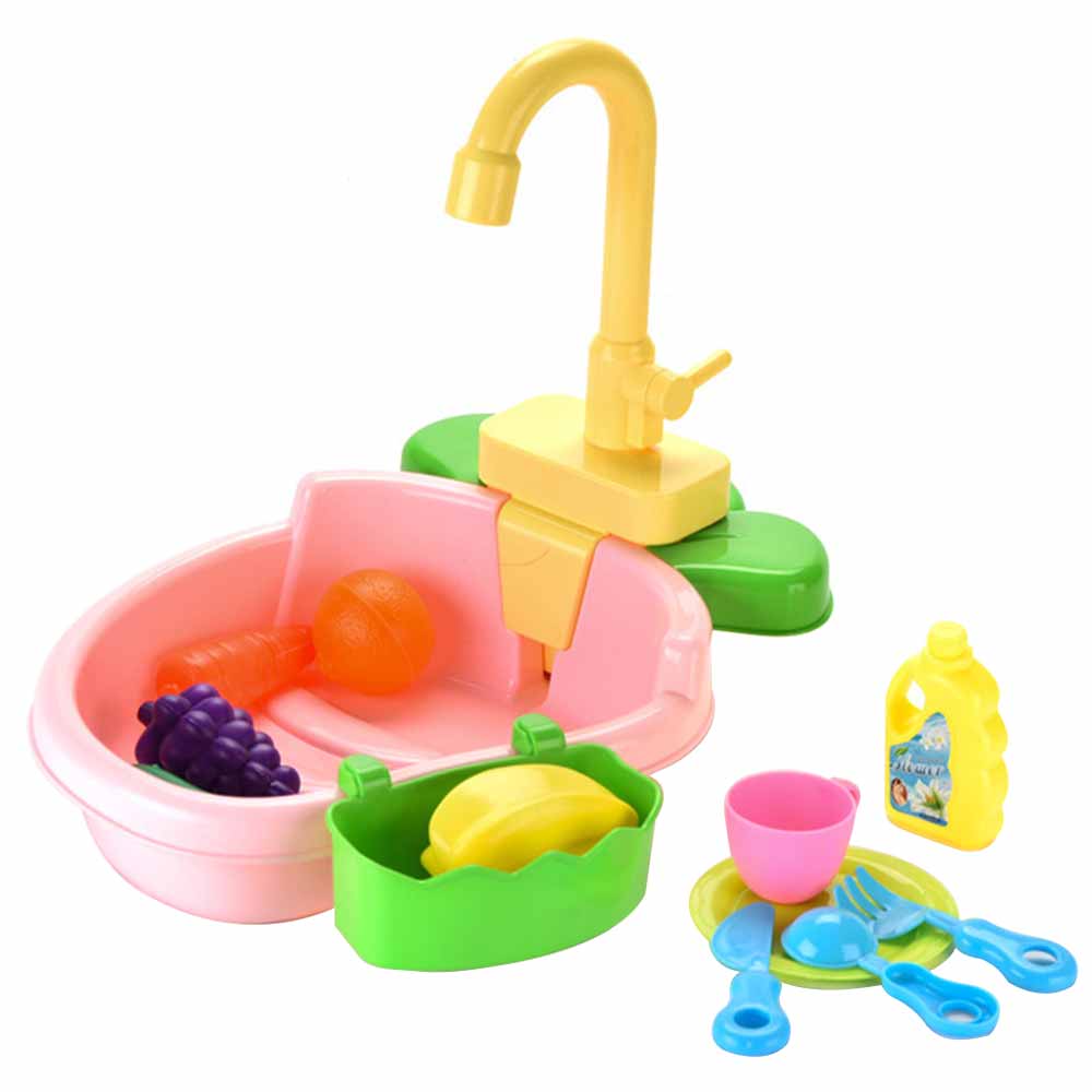 Aanrecht Speelgoed Elektrische Simulatie Vaatwasser Met Running Water Vaatwas Kinderen Keuken Speelgoed Pretend Speelhuis Speelgoed: B Pink