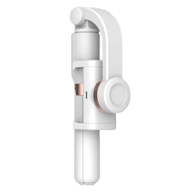 1-Axis Handheld Gimbal Stabilizer for Smartphone, Time-Lapse Object Tracking, Pan-Tilt Tripod with Built-In Bluetooth Remote(Whi: Default Title