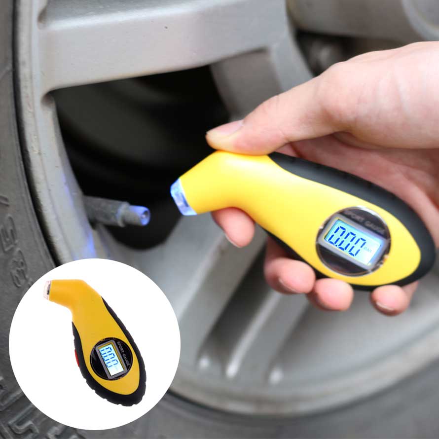 Digital Tire Gauge Tester Tool LCD Display Auto Vehicle Car Motorcycle Manometer Tire Tyre Air Pressure Gauge Tester