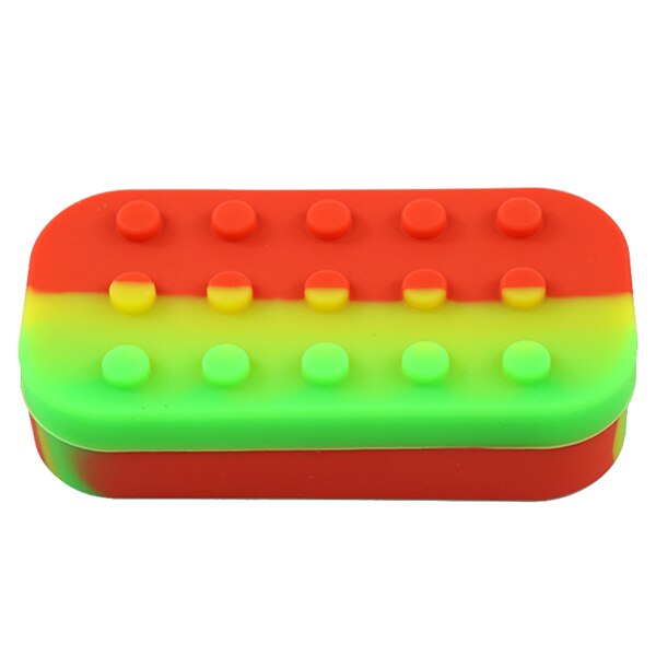 Wax Oil Concentrate Container Silicone Storage Jars Slick Jars Dab Box Non Stick: New Red Green Yellow