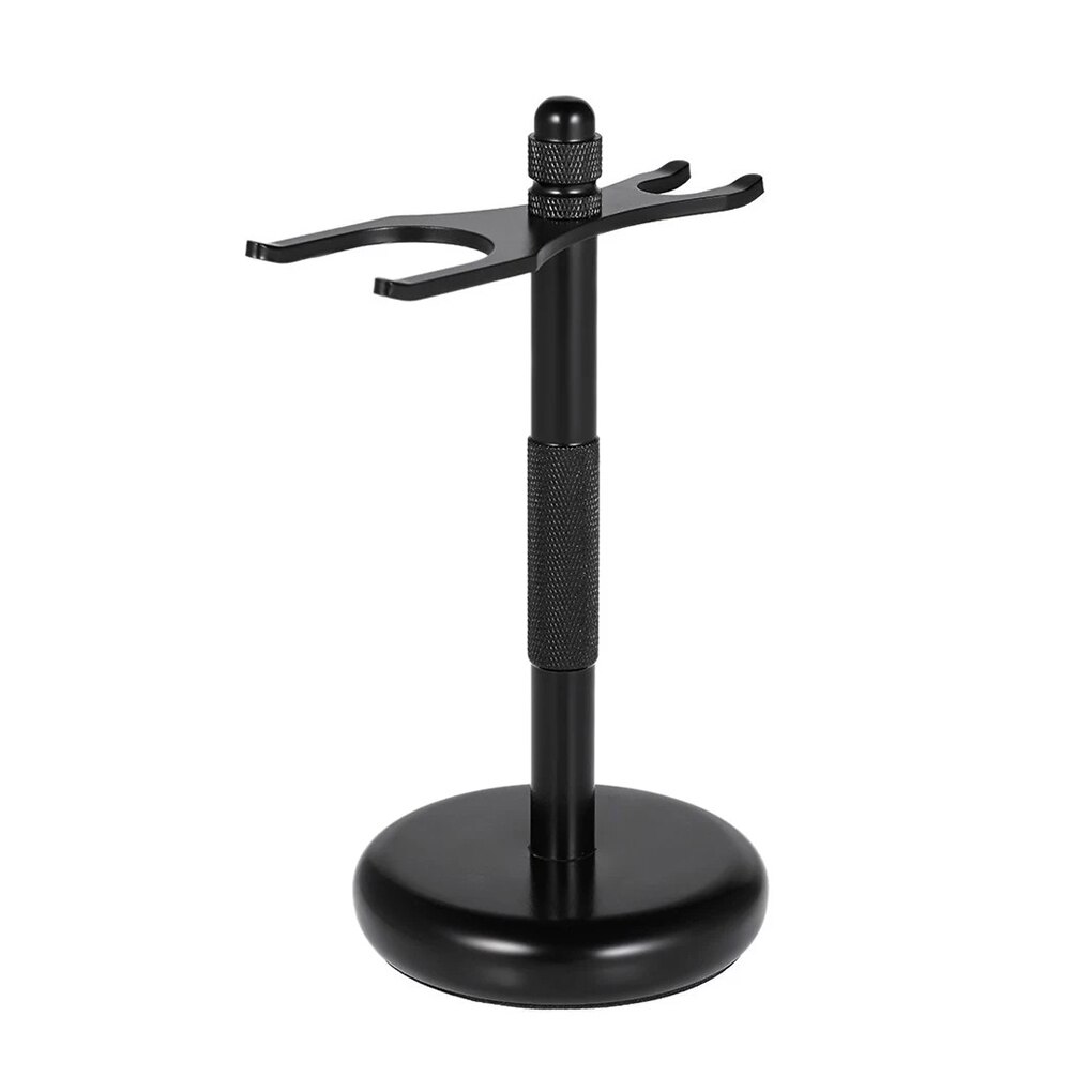 Männer Razor Halter Männlichen Rasierpinsel Zink-legierung Stand Razor Rack Desktop Halterung Rasieren Kompakte, Leichte Bad Zubehör: Black