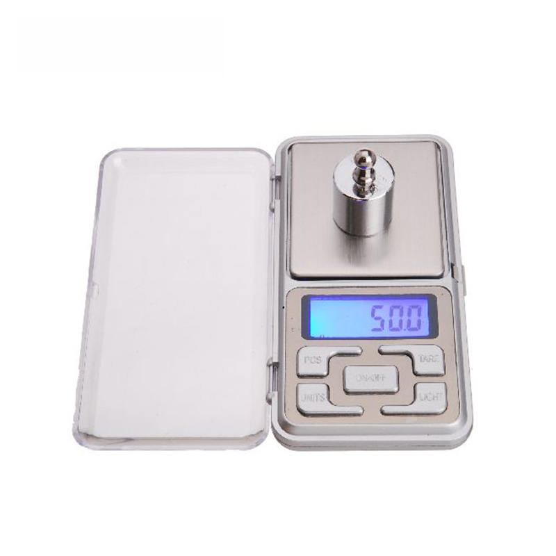 Mini digivaaka 100/200/300/500g 0.01/0.1g korkean tarkkuuden taustavalaistu sähkötasku korulle grammapaino keittiöön: 2 / 300g-0.01g