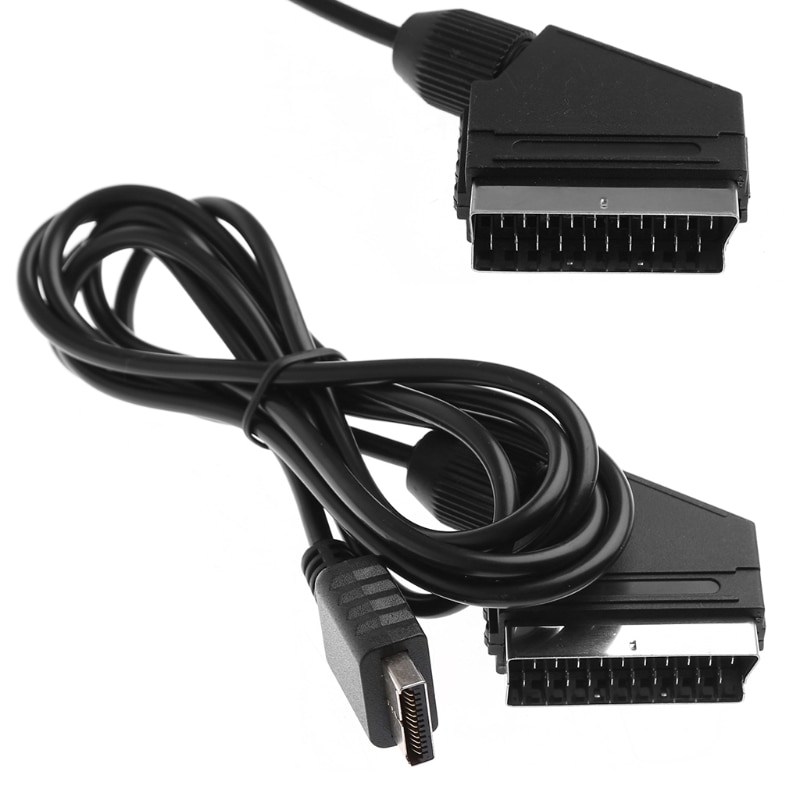 Cable Scart AV estéreo TV RGB de 1,8 M/6 pies para consola Playstation PS2 Slim Line