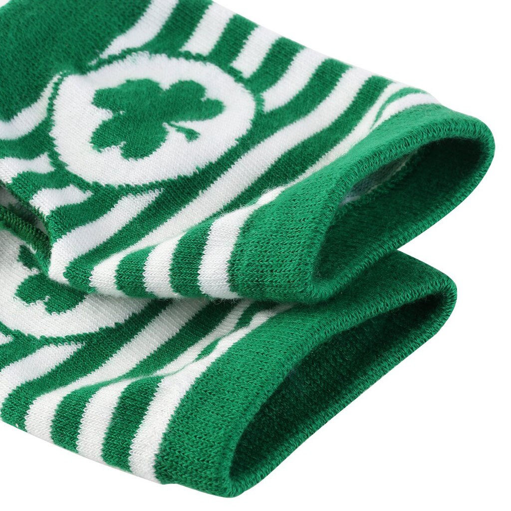 Gants tendance irlandais st. patrick trèfle vert à rayures blanches gants de fête filles gants chauds tricotés jeu de rôle de fête
