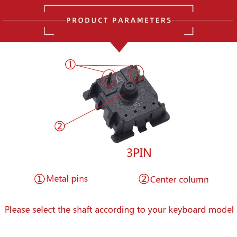 Gateron 3Pin Switches black red brown blue clear green yellow SMD LED Gateron Switch for Mechanical Keyboard fit MX GK61