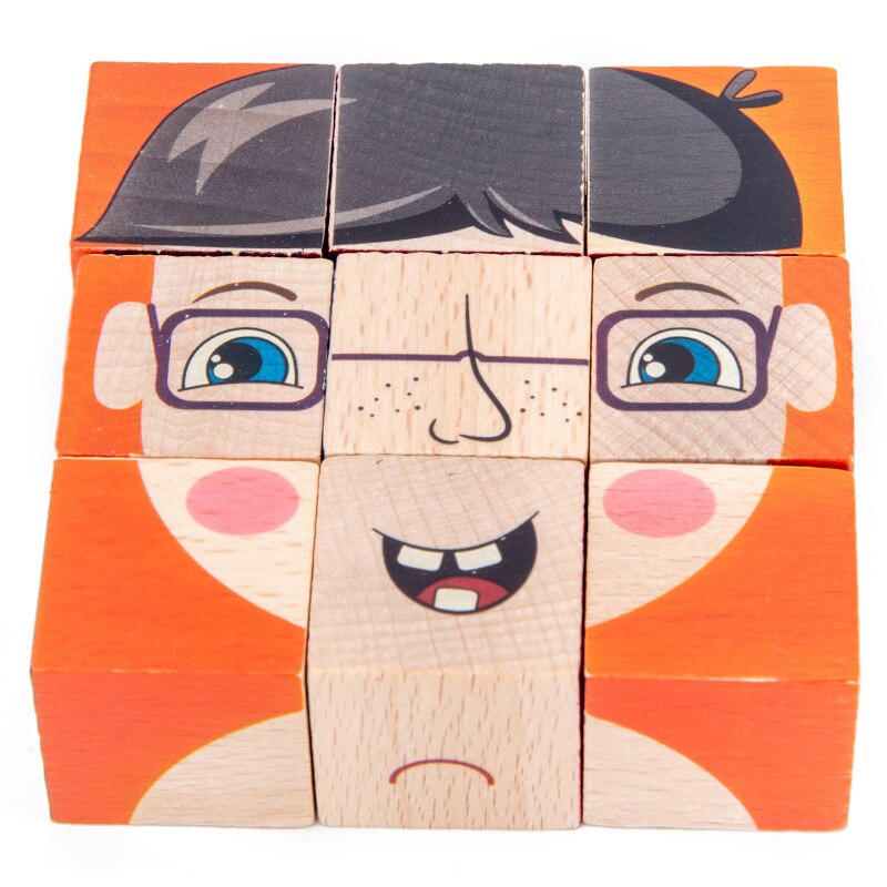 Viaggio Scatola di Latta Modello di Puzzle Del Bambino Di Legno Di Puzzle Colorato Tangram Giocattolo Per Bambini Educazione Montessori di Smistamento Giochi Giocattoli del Regalo Dei Bambini