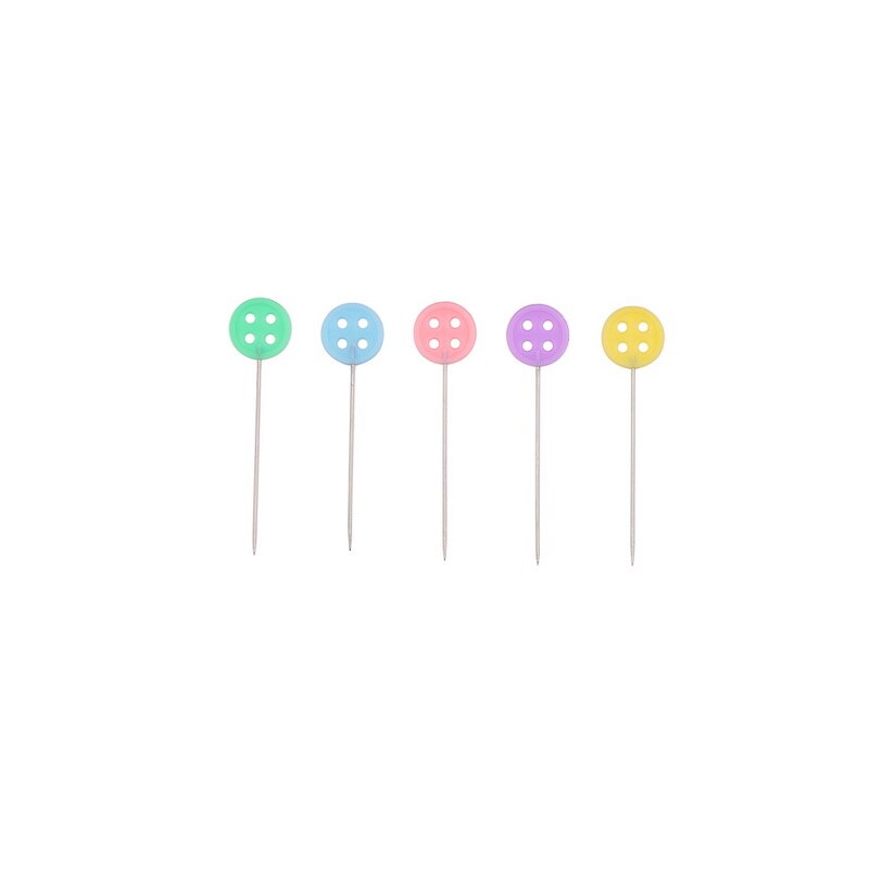 100pcs/Box Dressmaking Pins Button Head Patchwork Needle Pins Positioning Pins Apparel Sewing Accessories Tool Needles