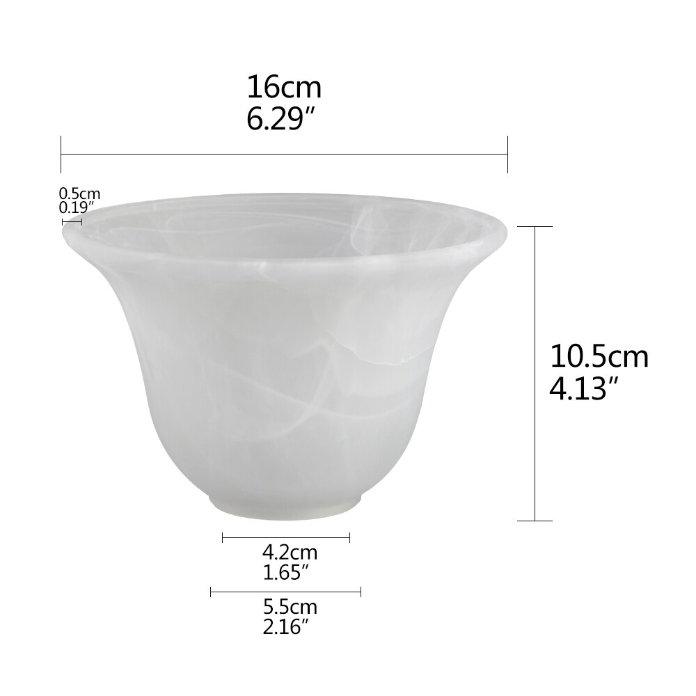 Modern alabaster E27 Frosted white replacement glass lampshade Wall Lamp Ceiling Fan Lights home lighting decoration lampshade: YY-DZ003