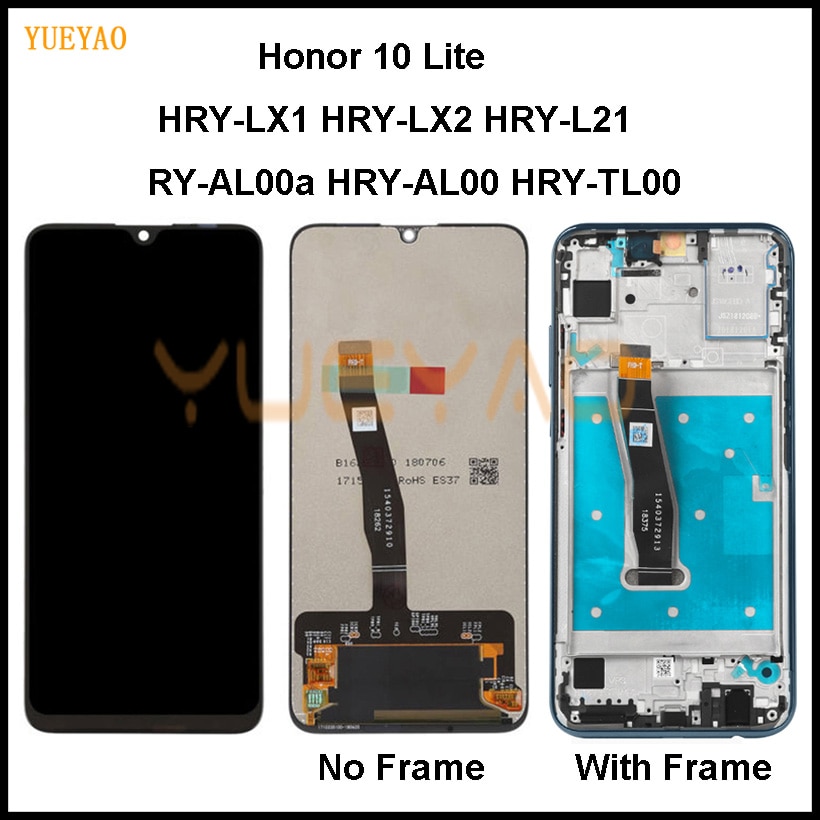 Display For Huawei Honor 10 Lite LCD Touch Screen Digitizer with Frame Global Version 6.21" HRY-LX1 HRY-LX2 HRY-L21 LCD Screen