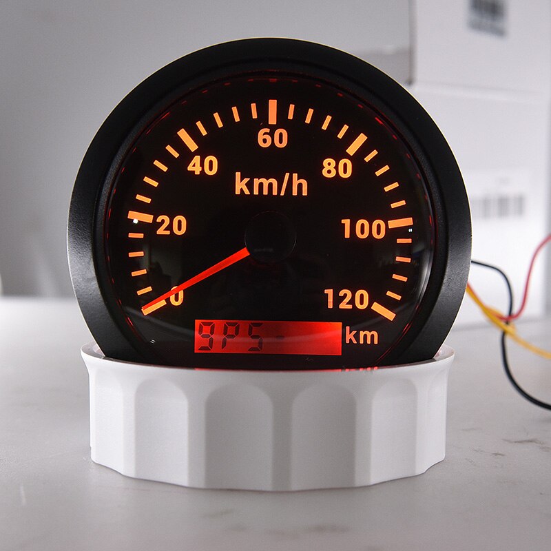 120 km/h GPS Speedometer Odometer 200km Speed Gauge For Marine ATV Truck Boat Car Red Backlight With GPS Antenna