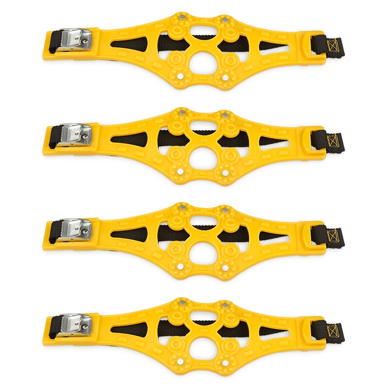 4PCS/Set Winter Car Snow Tire Anti-Skid Chains Belt Strap Adjustable Universal Vehicle Auto Anti Slip Tyre Chains For Mud Snow: 4PCS Yellow
