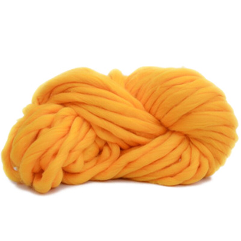 Håndstrikket Tæppe Garn - Super Tykt Chunky Garn - 250g pr. Parti: Gul