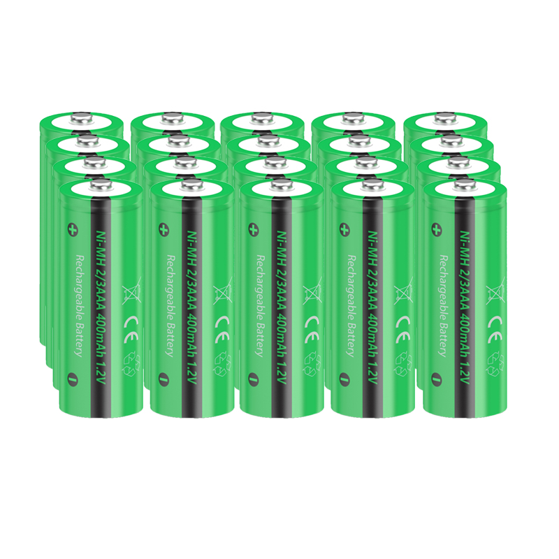4/10/20PC PKCELL 1.2V 400mAh 2/3 AAA Ni-MH akumulator bateria guzikowa top Solar światło ogrodowe lampy baterie: YELLOW