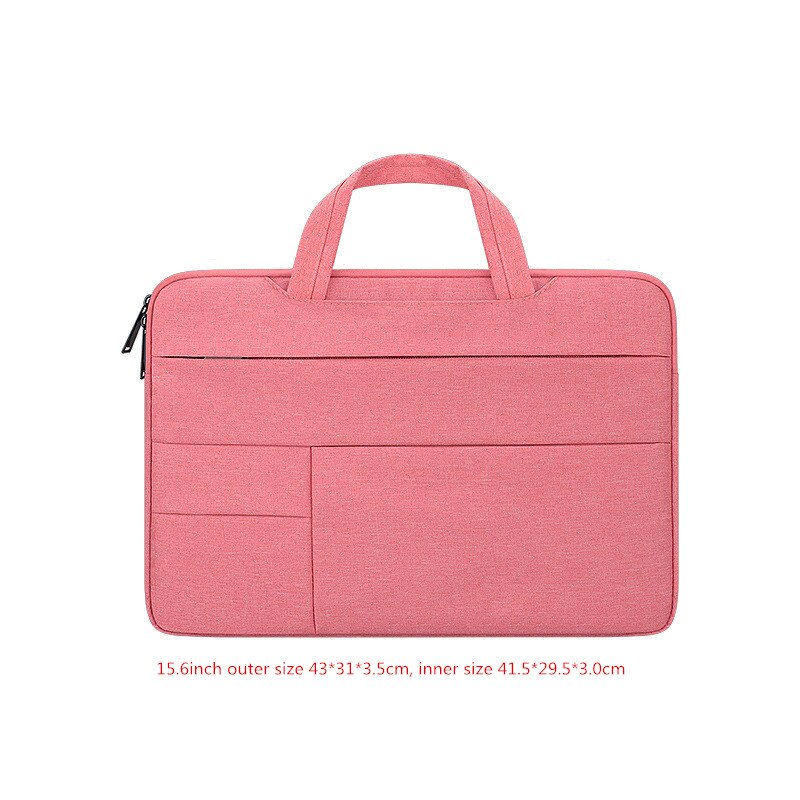 Stoßfest Wasserdichte Laptop Tasche Männer der frauen Aktentasche Tote Büro Business Reise Elektronische Produkt Dokument Lagerung Beutel: Pink XL