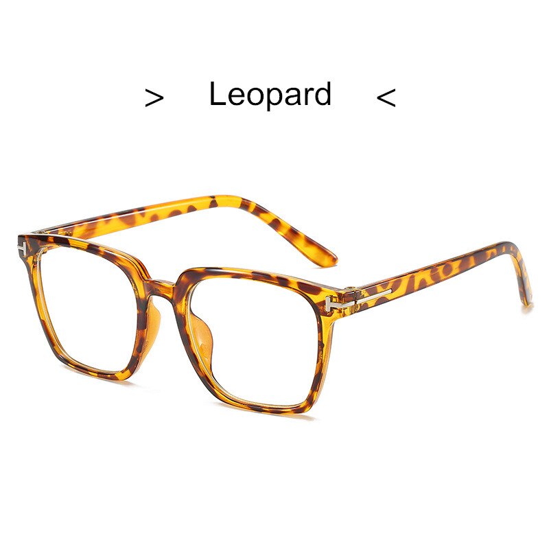 Kottdo blått ljus blockerar receptbelagda fotokromatiska glasögon män optiska glasögon ram närsynthet progressiva glasögon: Leopard