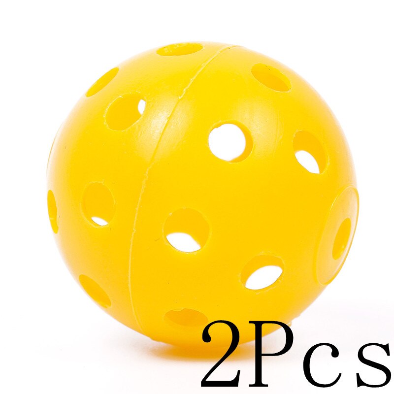 2/10Pcs Golf Balls Plastic Whiffle Airflow Hollow Golf Practice Sports Golf Accessories Balls Kids Childrem Playing Balls 4CM: 2Pcs