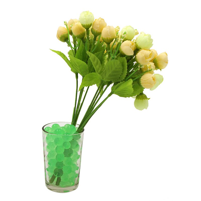 2000 st multi färger kristall jord växt blomma gelé lera vatten pärlor för växter pärlor vas jord gel bollar heminredning 7d