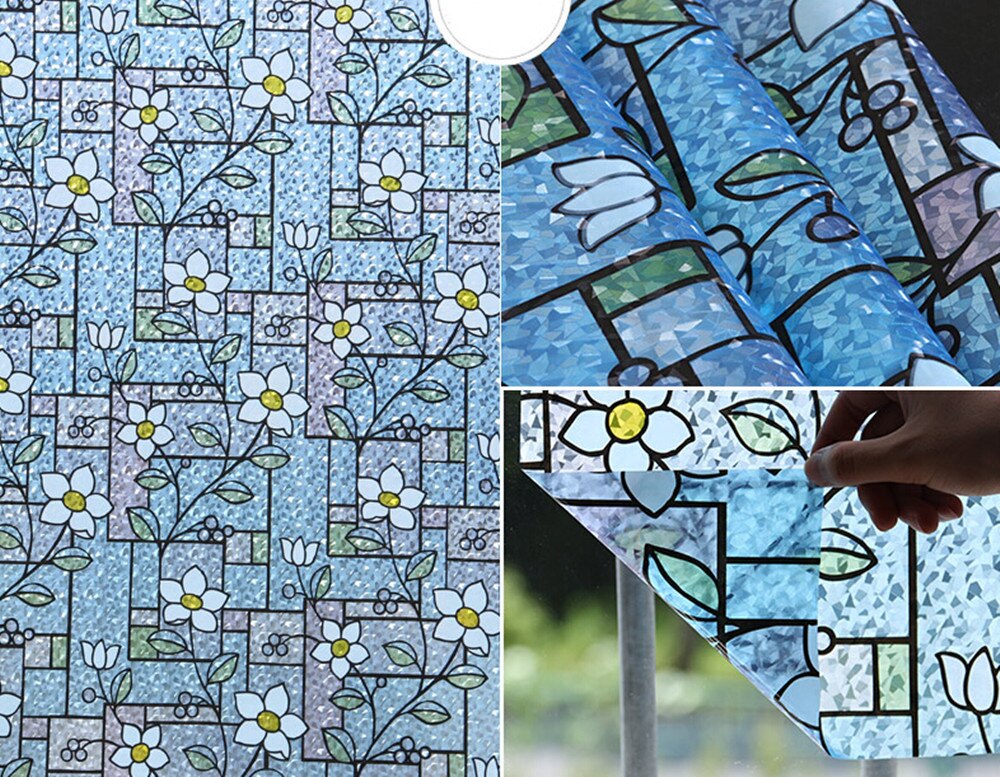 Fancy-fix Decorative Window Film Vinyl No Glue Frosted Privacy Film Static Cling 36" x 20"(92cm x 50cm)