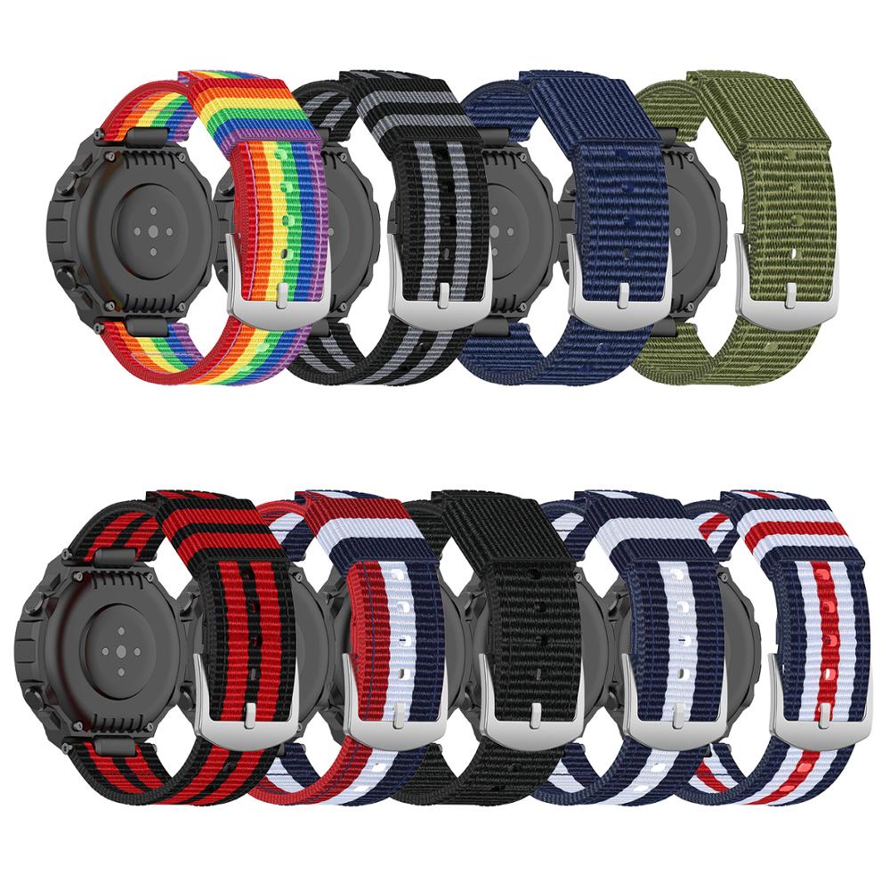 Geweven canvas band voor huami amazfit t-rex smartwatch band horlogeband voor amazfit t-rex trex horloge polsband armband