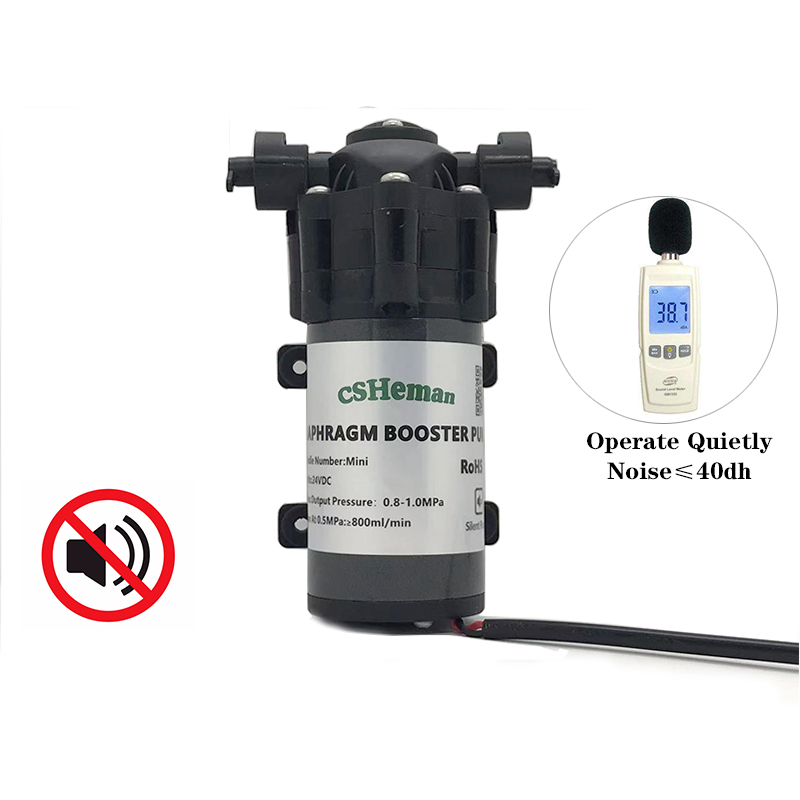 Vattenbooster  ro 24v 75 gpd tyst pump omvänd osmos vattensystem tryckökningspump