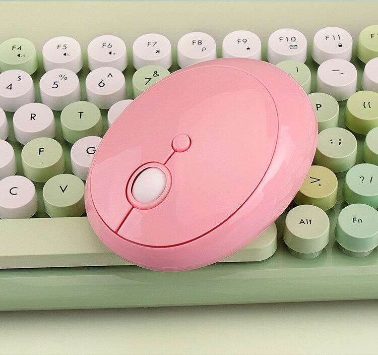 Bluetooth-compatible 3.0 Connection Wireless Mouse for Moffi Keyboard 1600DPI Control with Colorful Optional: Pink