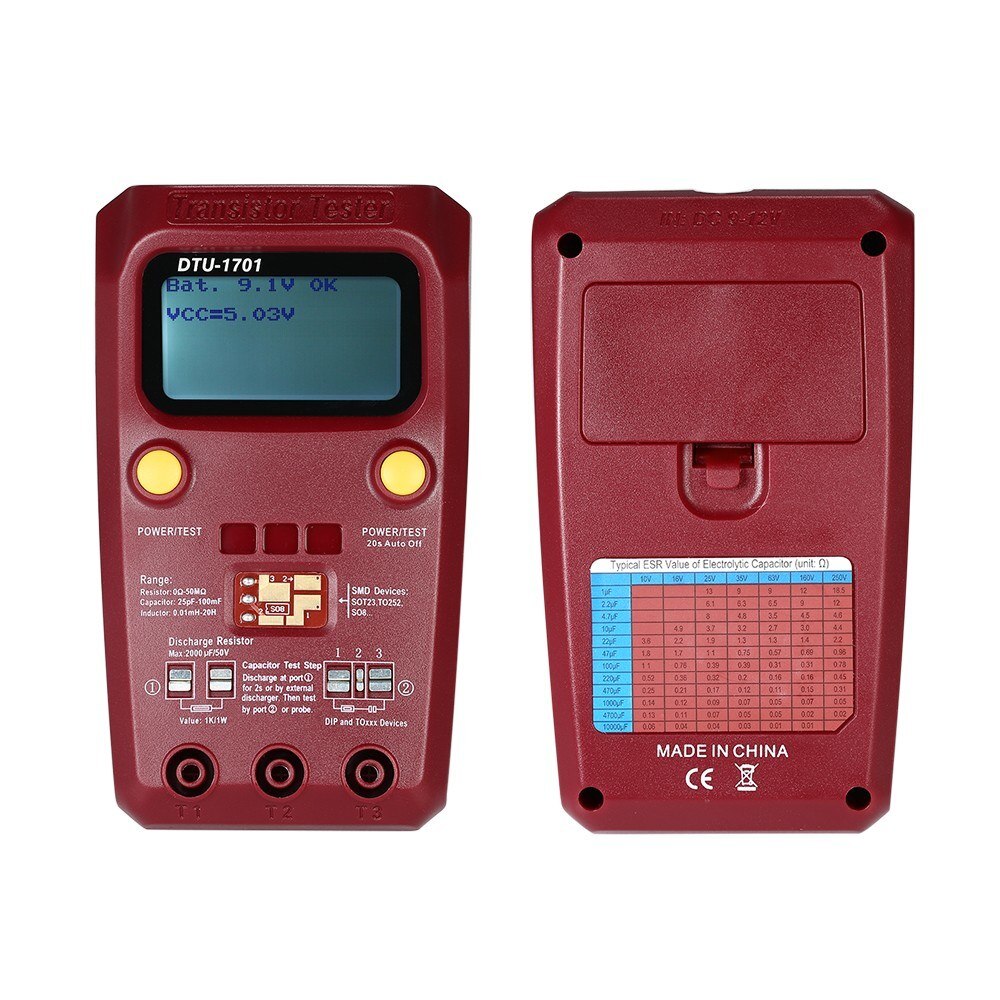 Handheld LCD Digital Transistor Tester SMD Resistance Diode Inductance Capacitance ESR Meter