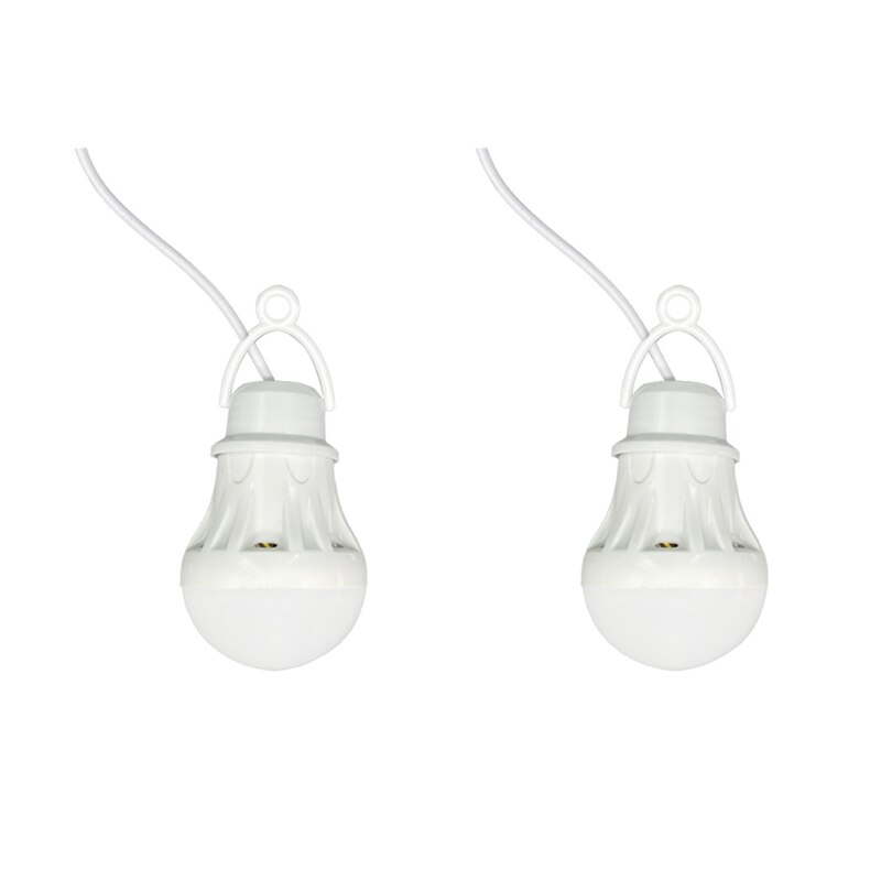 Bombilla Led de bajo voltaje, Bombilla USB de energía móvil de 5V, carga de ordenador, bombillas para exteriores disponibles.: 2pcs