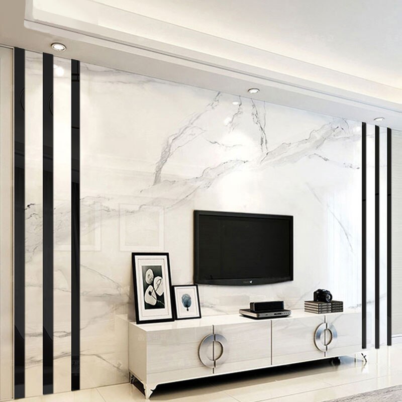 20pcs DIY Mirror Sticker Ceiling Waist Line Acrylic TV Background Wall Stickers for Room Art Home Decor adesivo de parede