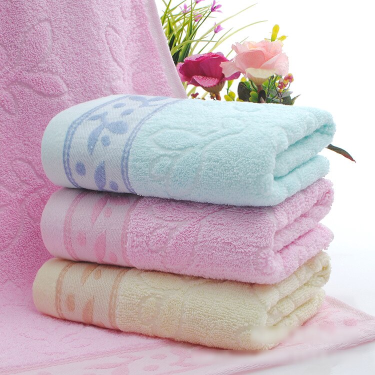 - 1pc 33*73cm Cotton Hand Towel Face Wash Cloth Dyed Plain Satin Jacquard ultra soft and absorbent Magic Towel
