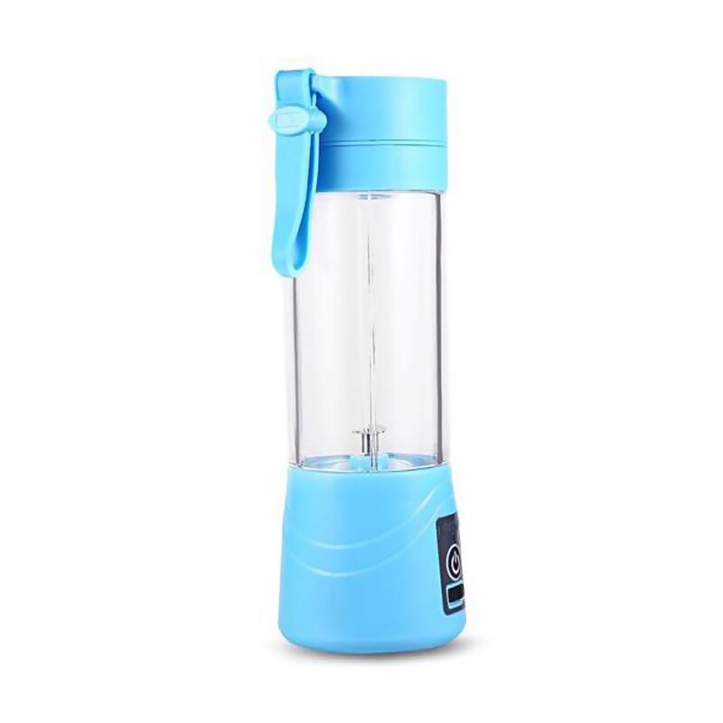 Bärbar usb uppladdningsbar press juicepress verktyg hushåll juice flaska mini resa liten frukt pressmaskin handhållen juice kopp: Blå