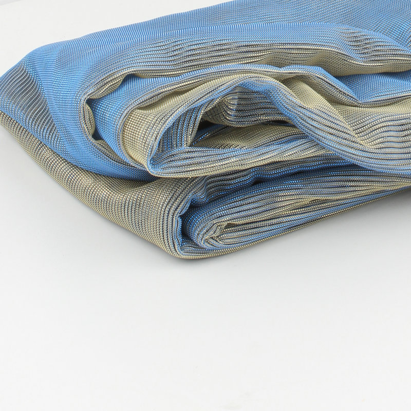 Metallic Iridescent 2 Tones Stretch Mesh Net Fabric 1 Meter