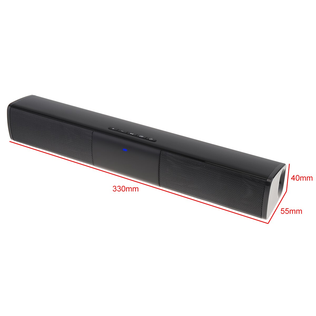 BS-28A Portable Multi-Function Bluetooth Soundbar Speaker with 2 Full Range Horns Support TF Card FM function for PC/TV