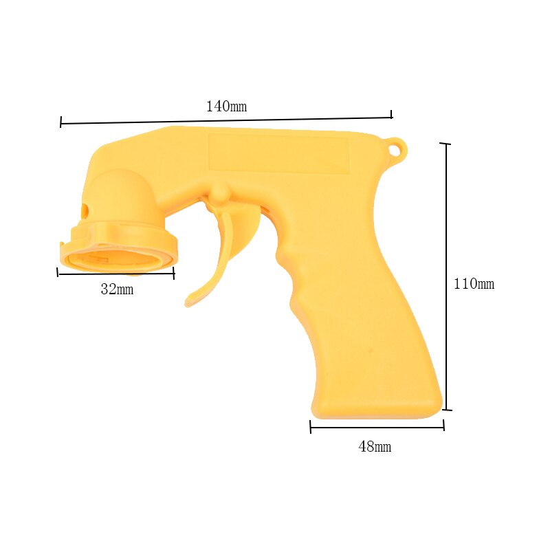 Aerosol Spray Can Gun Handle With Full Grip Trigger Adapter Locking Collar For Car Paint Care Maintenance Painting Paint Tool: Black