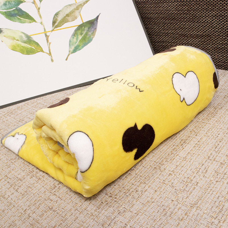 Manta de franela suave para perros, Sábana cálida y cómoda para invierno, estera de dibujos animados, manta para dormir para perros y gatos, suministros para mascotas: M / Oro