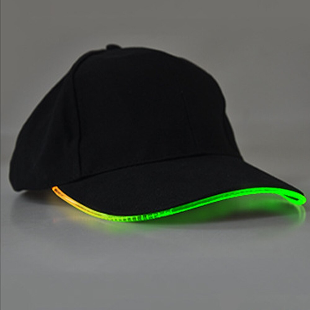 Casquette de Baseball unisexe, couleur unie, lumineuse, LED, fête de noël, tendance, pour femmes et hommes: B RGB