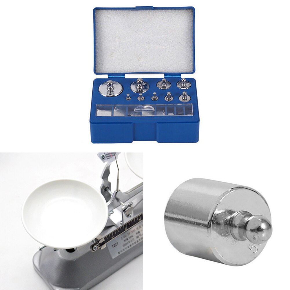 17pcs Chrome Plating Calibration Gram Scale Weights Set for Digital Scale Balance Measurement Analysis Instruments Weighing Tool