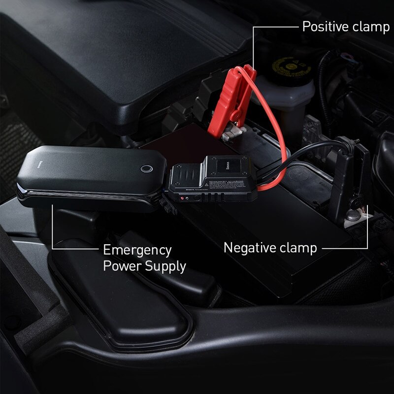 Baseus Car Jump Starter Power Bank Emergency Battery Car Starting Jumpstarter Auto Launcher Portable Car Emergency Booster 800A
