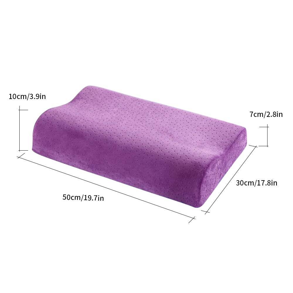 3d puder ergonomisk memory skum pude vaskbar rejse nakke partikel pude 3d puder sovepude micro airballs fyld: E1 lilla