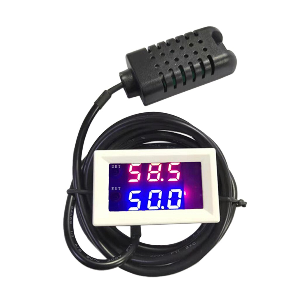12V Feuchtigkeit Regler Hygrostat Vor verdrahtet Stecker Digital Sensor für Luftbefeuchter Luftentfeuchter Dual Auslauf